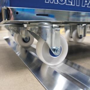 Parkeringsskena för vagnar i aluminium